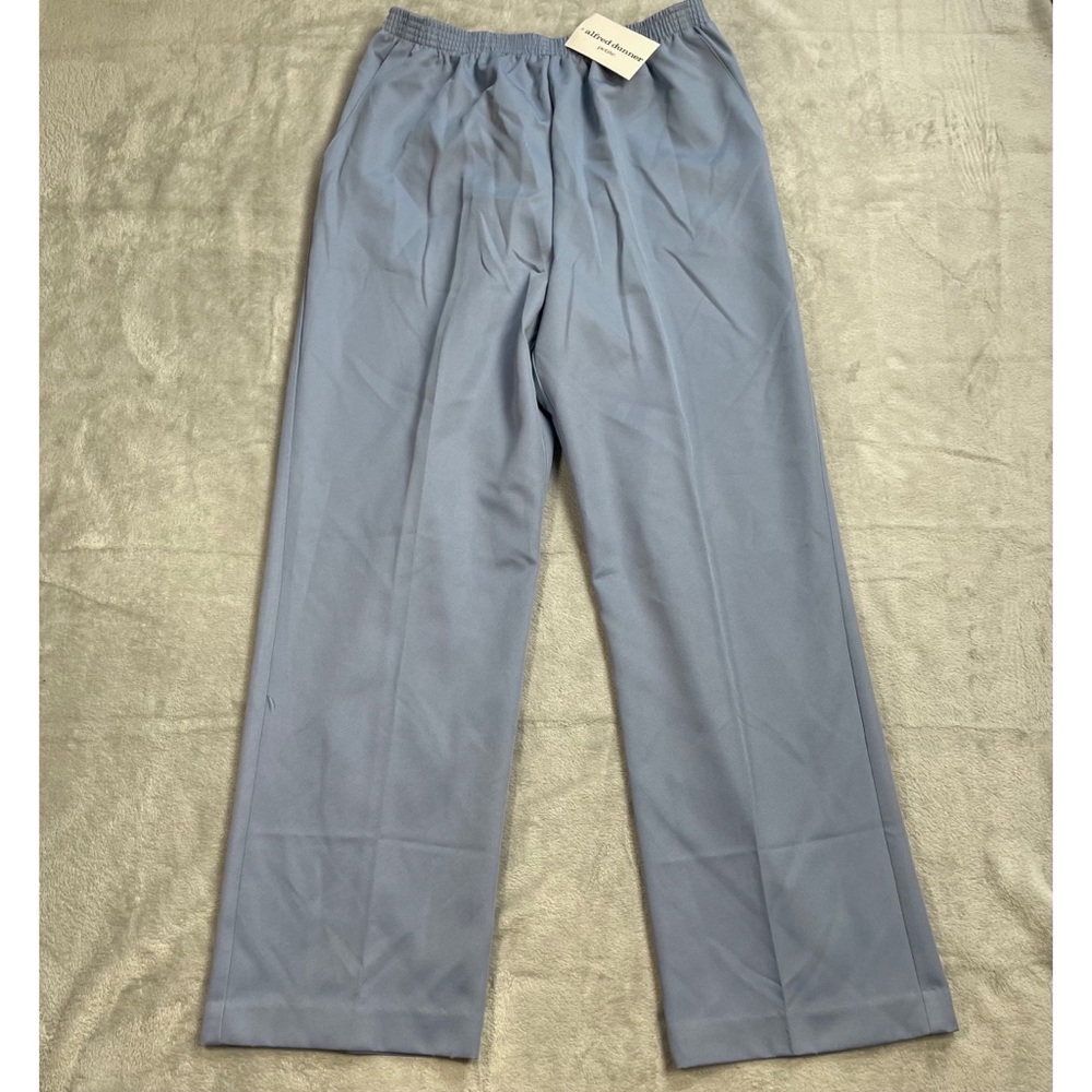 Alfred Dunner Pants 12P NWT St. Moritz Sky Blue Pull On Proportioned Medium